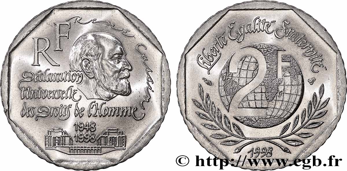2 francs René Cassin 1998 F.276/2 MS