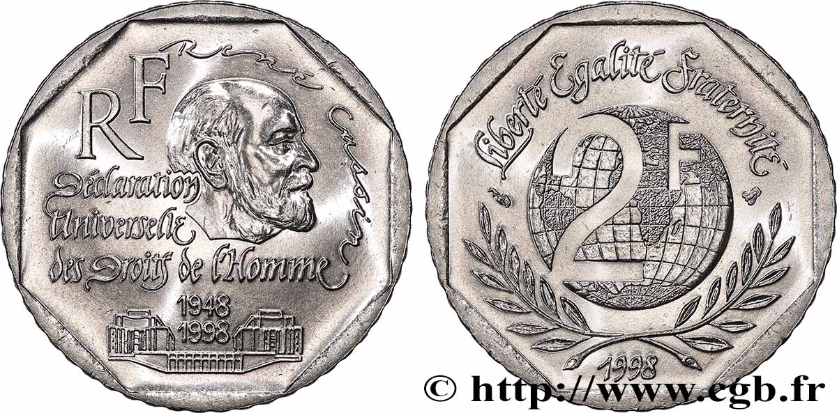 2 francs René Cassin 1998 F.276/2 fST