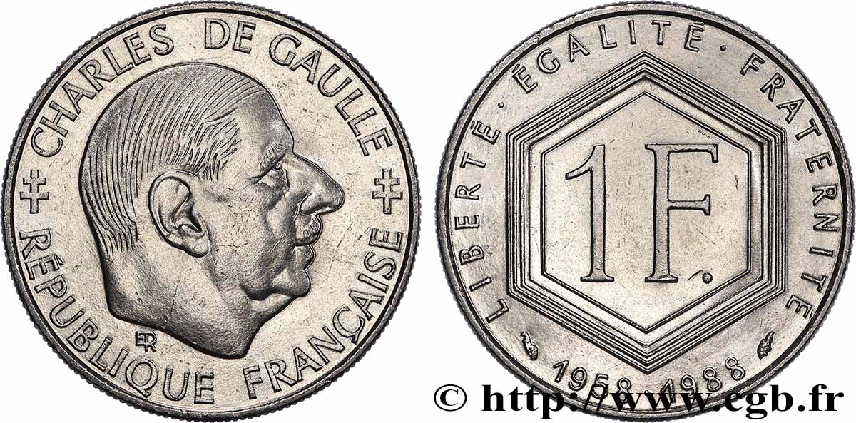 1 franc De Gaulle 1988 F.227/2 SPL+
