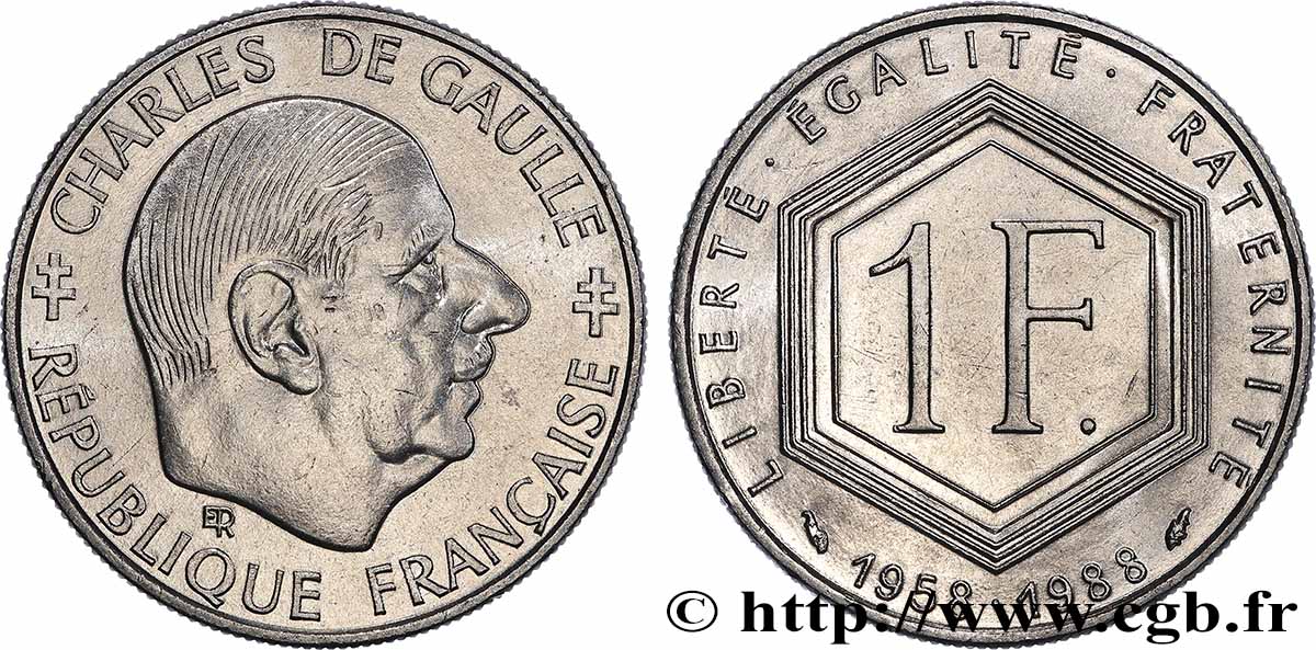 1 franc De Gaulle 1988 F.227/2 SPL+