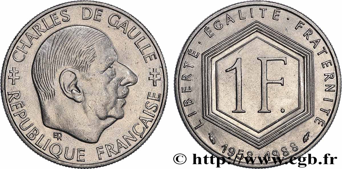 1 franc De Gaulle 1988 F.227/2 SPL+