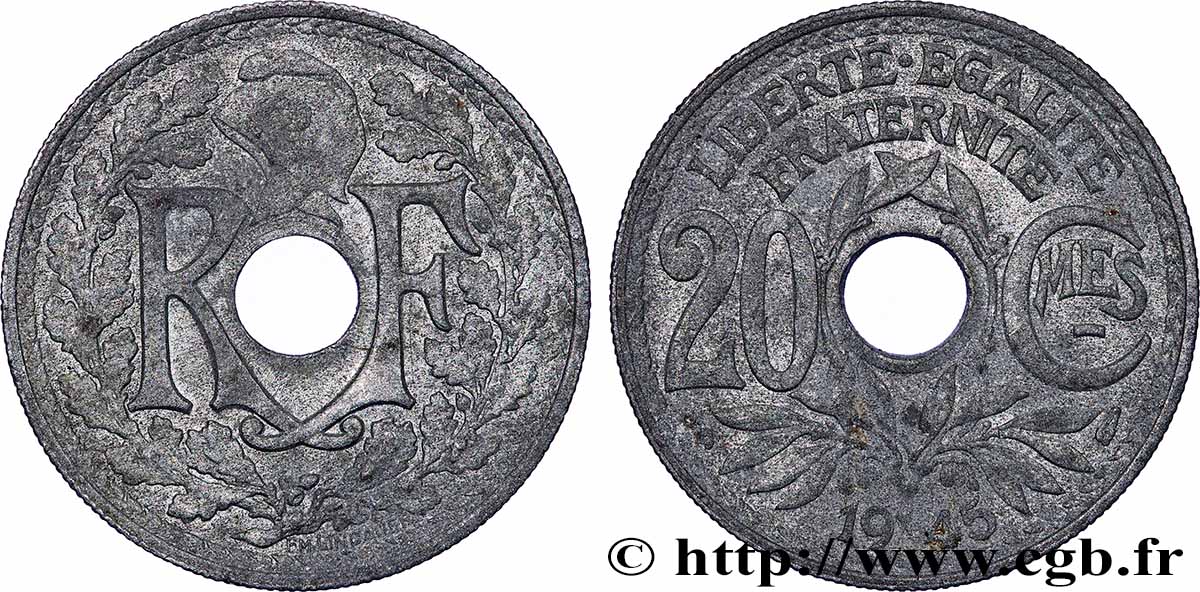 20 centimes Lindauer 1945 F.155/2 TTB