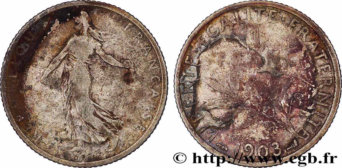 1 franc Semeuse 1903 Paris F.217/8 AB