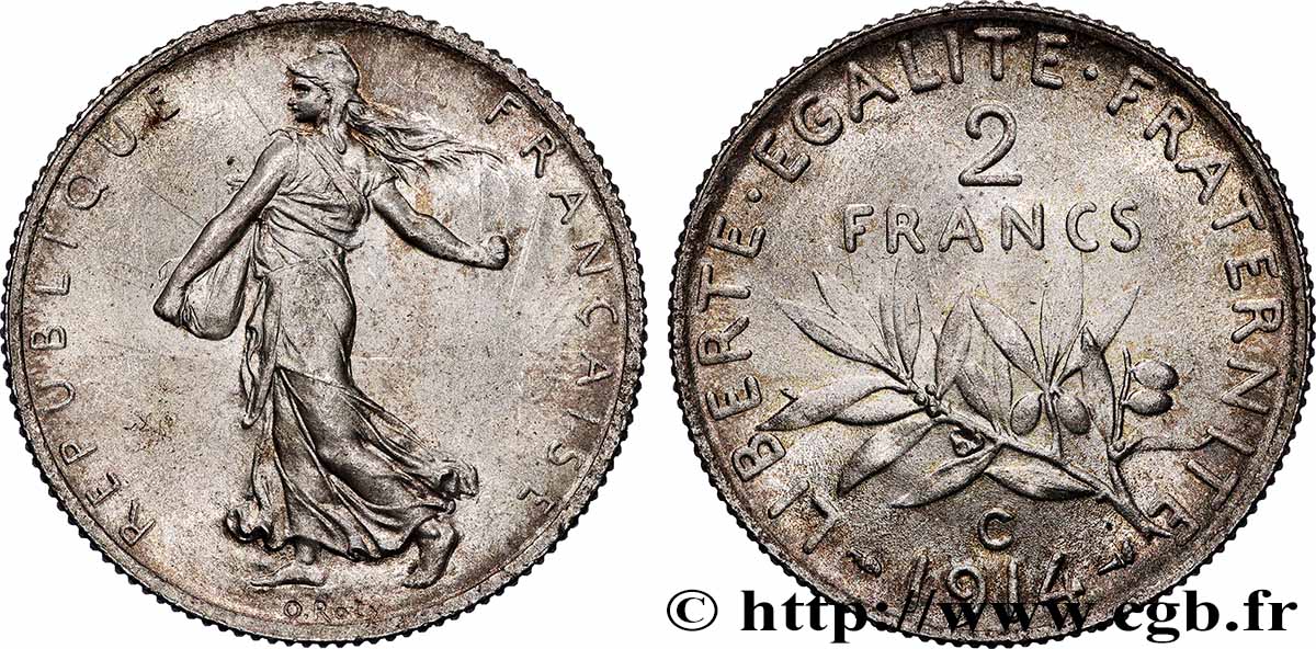 2 francs Semeuse 1914 Castelsarrasin F.266/16 SPL62