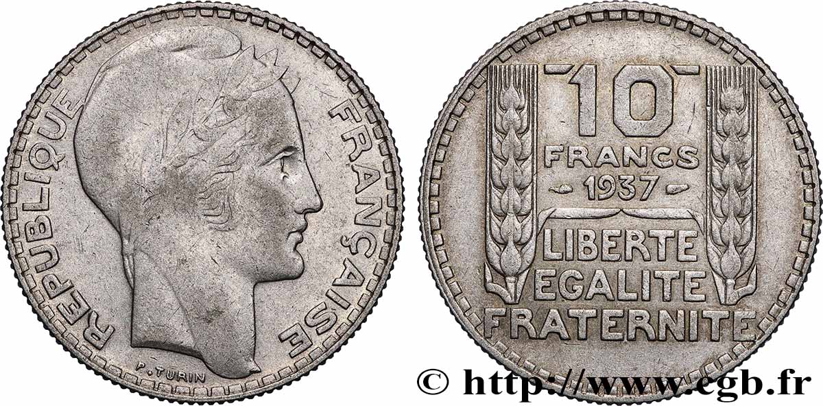 10 francs Turin 1937 F.360/8 TB