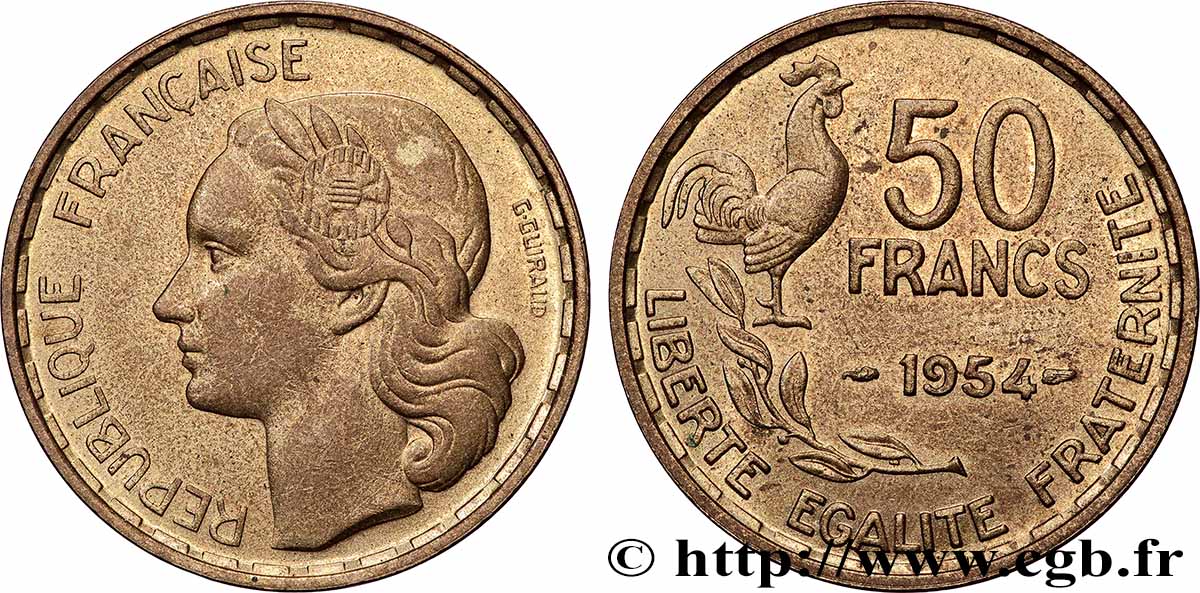 50 francs Guiraud 1954 F.425/12 VZ55