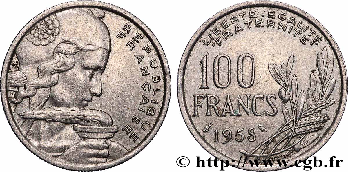 100 francs Cochet, Chouette 1958 F.450/13 q.SPL