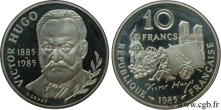 Belle Épreuve 10 francs - Victor Hugo 1985 F.1300 1 MS64