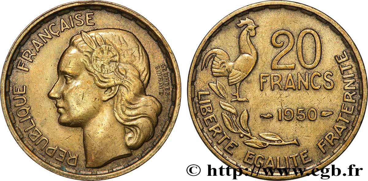20 francs Georges Guiraud 1950 F.401/1 AU