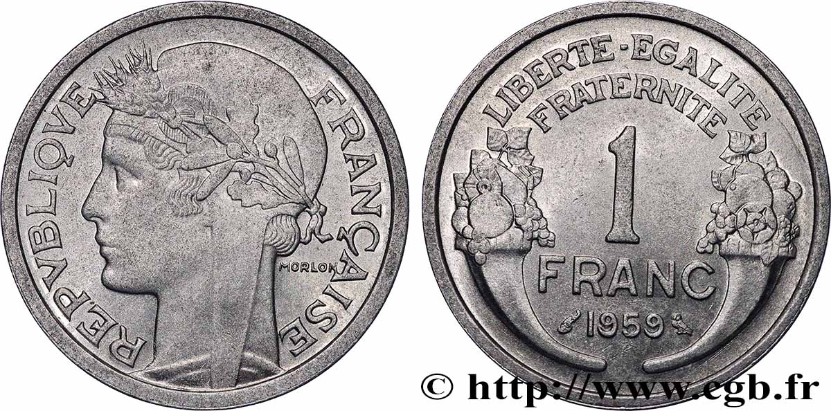 1 franc Morlon, légère 1959 F.221/23 MS
