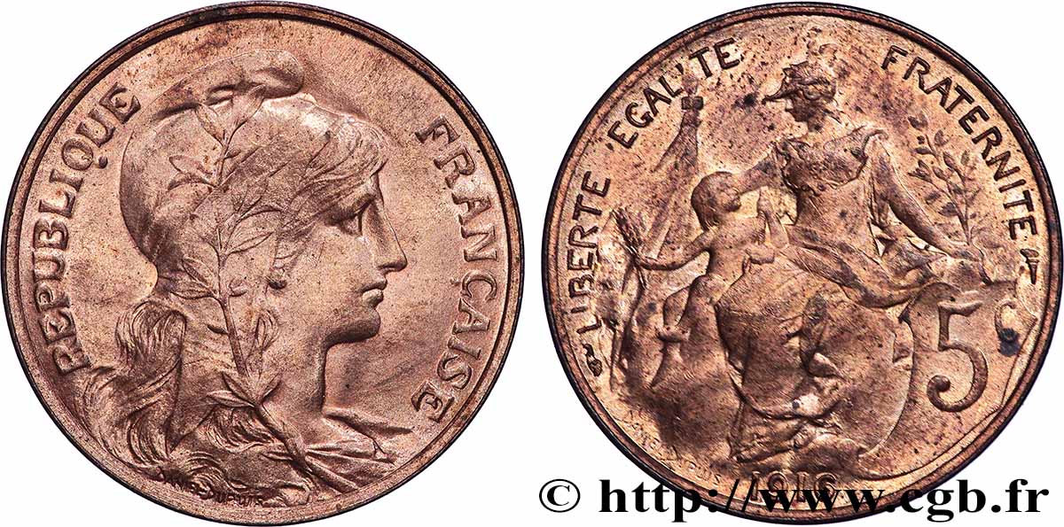 5 centimes Daniel-Dupuis 1916 F.119/28 VZ