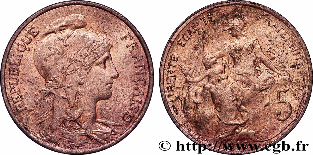 5 centimes Daniel-Dupuis 1916 F.119/29 MBC+