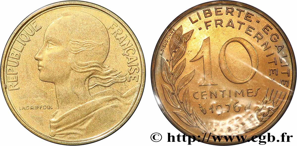 10 centimes Marianne 1976 Pessac F.144/16 MS
