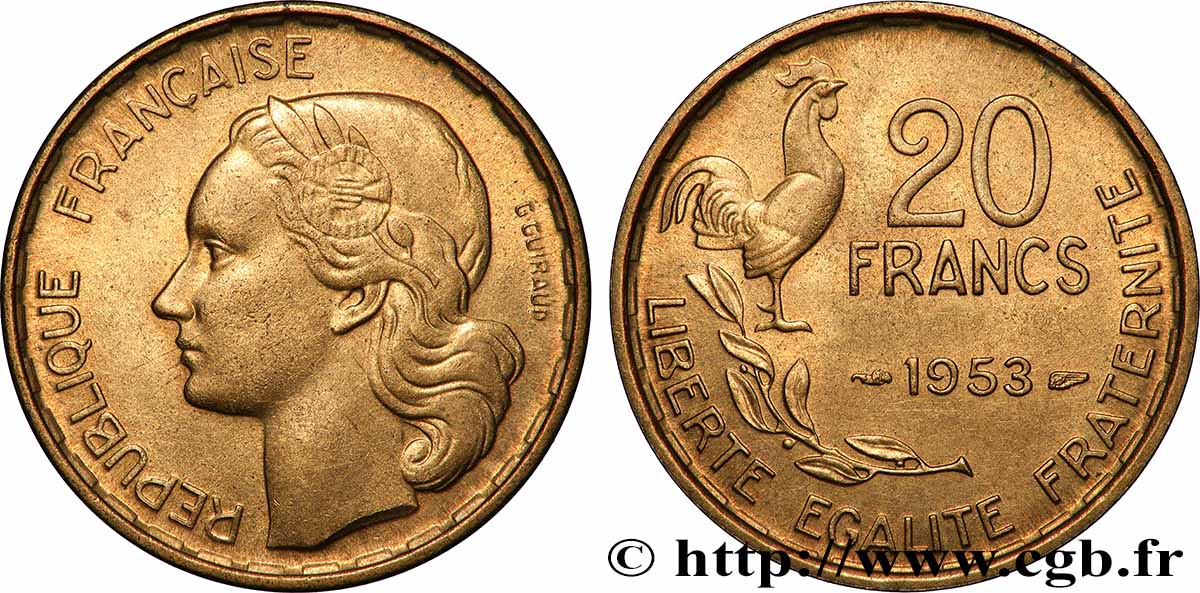 20 francs G. Guiraud 1953 F.402/11 SUP