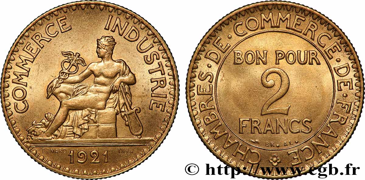 2 francs Chambres de Commerce 1921 F.267/3 fST63