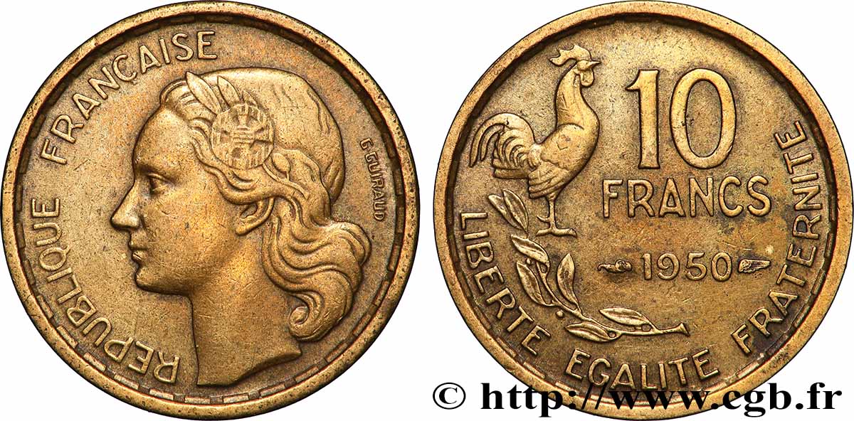 10 francs Guiraud 1950 F.363/2 fVZ