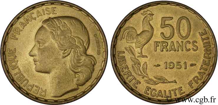 50 francs Guiraud 1951  F.425/5 SUP62 