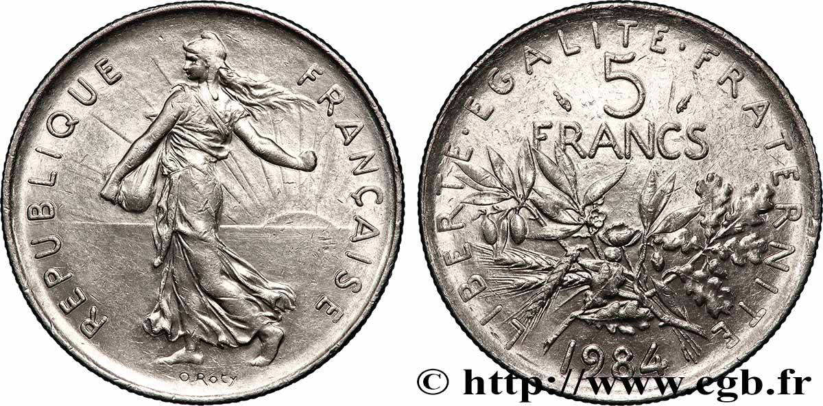 5 francs Semeuse, nickel 1984 Pessac F.341/16 AU