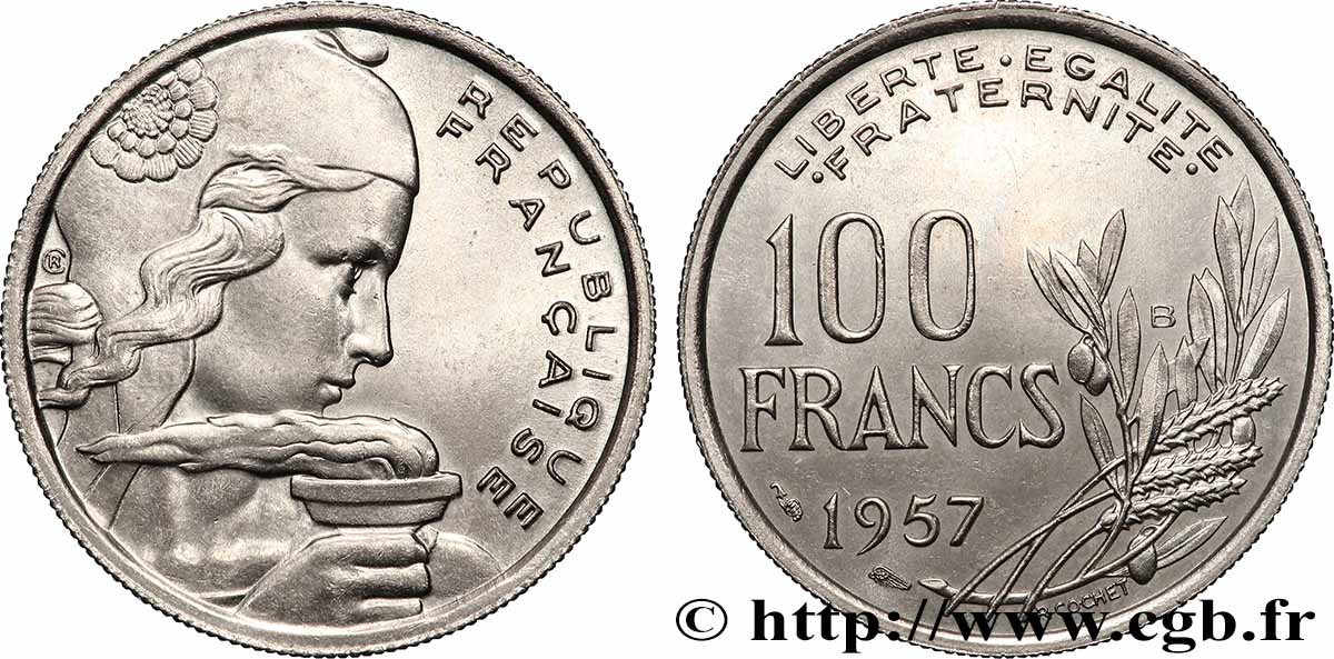 100 francs Cochet 1957 Beaumont-Le-Roger F.450/11 SPL