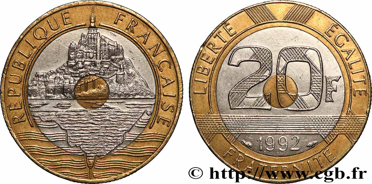 20 francs Mont Saint-Michel 1992 Pessac F.403/5 SUP