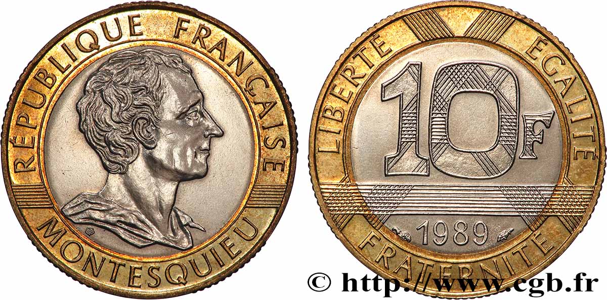 10 francs Montesquieu 1989 F.376/2 MS