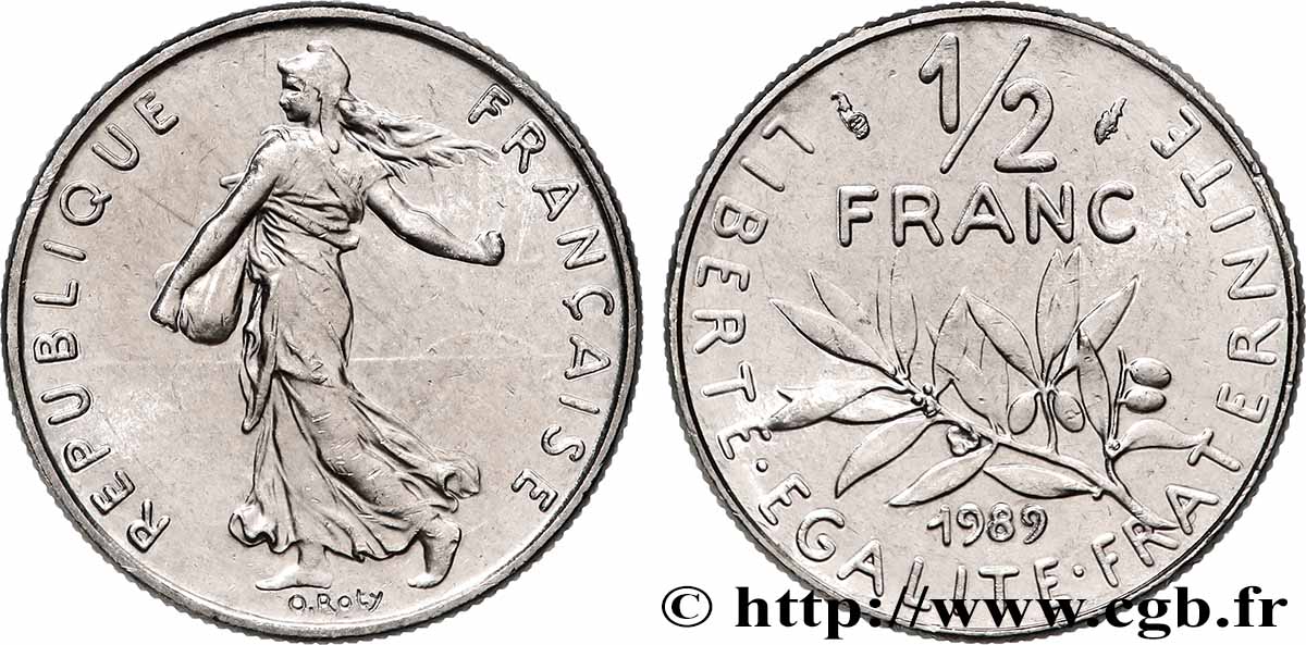 1/2 franc Semeuse 1989 Pessac F.198/28 ST