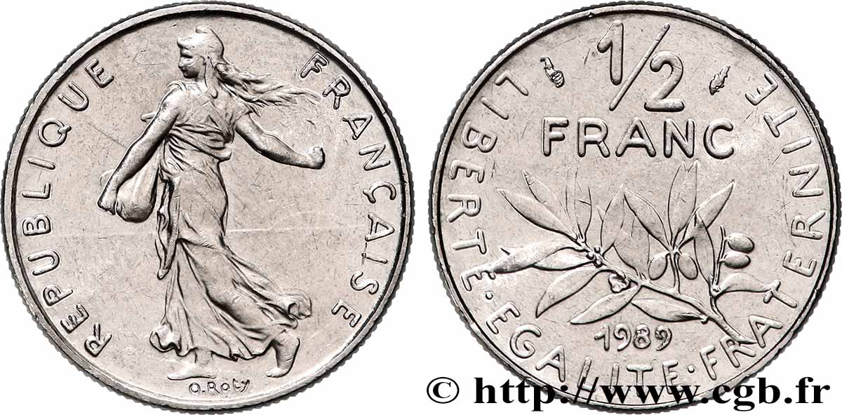 1/2 franc Semeuse 1989 Pessac F.198/28 ST