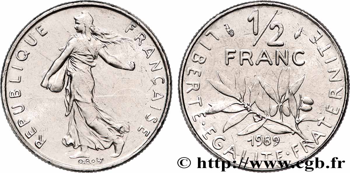 1/2 franc Semeuse 1989 Pessac F.198/28 ST