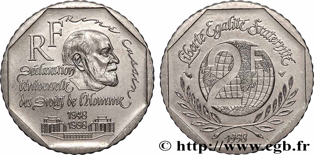 2 francs René Cassin 1998 F.276/2 MS