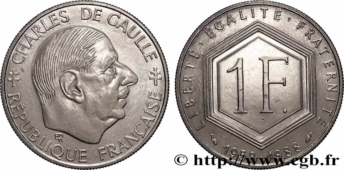 1 franc De Gaulle 1988 F.227/2 fST+