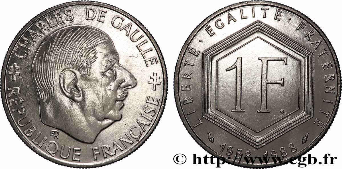 1 franc De Gaulle 1988 F.227/2 fST+