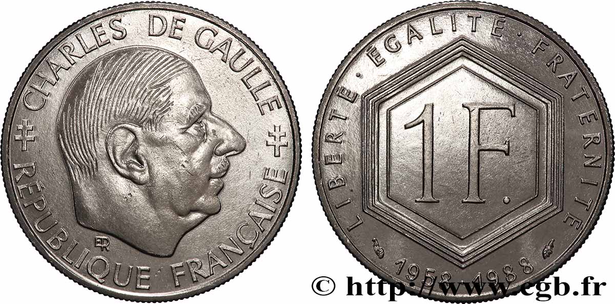 1 franc De Gaulle 1988 F.227/2 MS