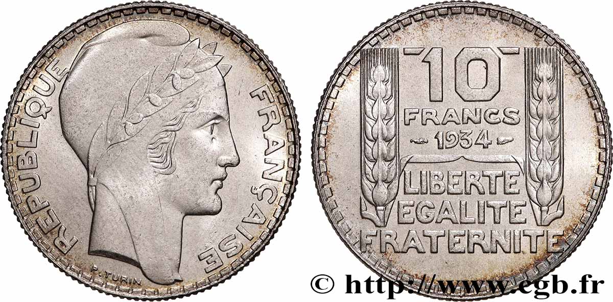 10 francs Turin 1934 F.360/7 fST64