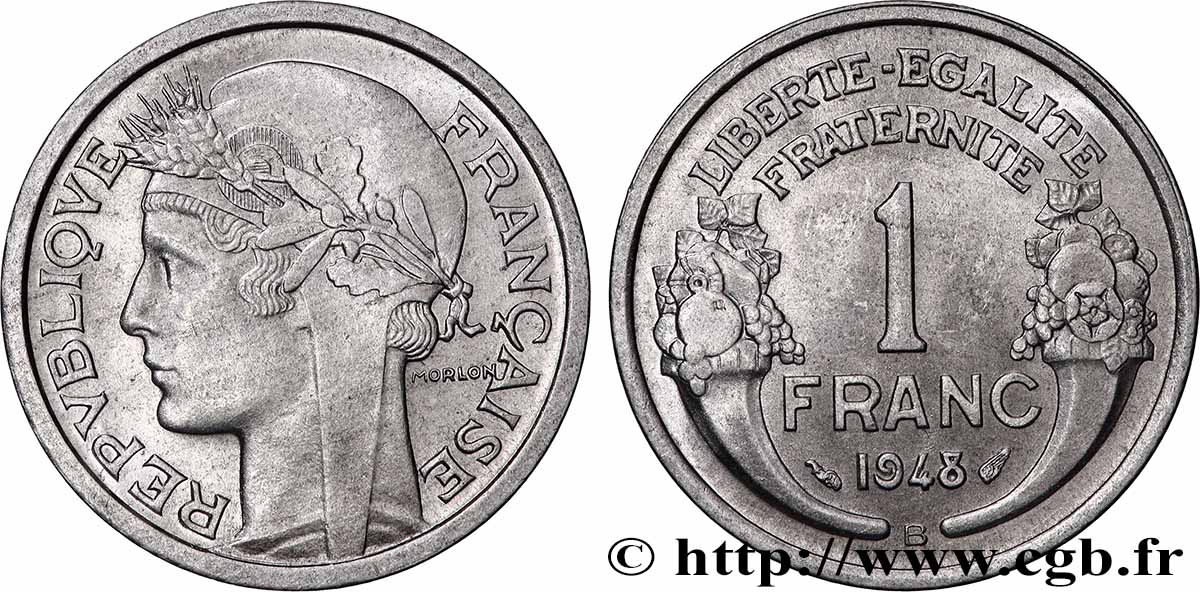1 franc Morlon, légère 1948 Beaumont-Le-Roger F.221/14 EBC62