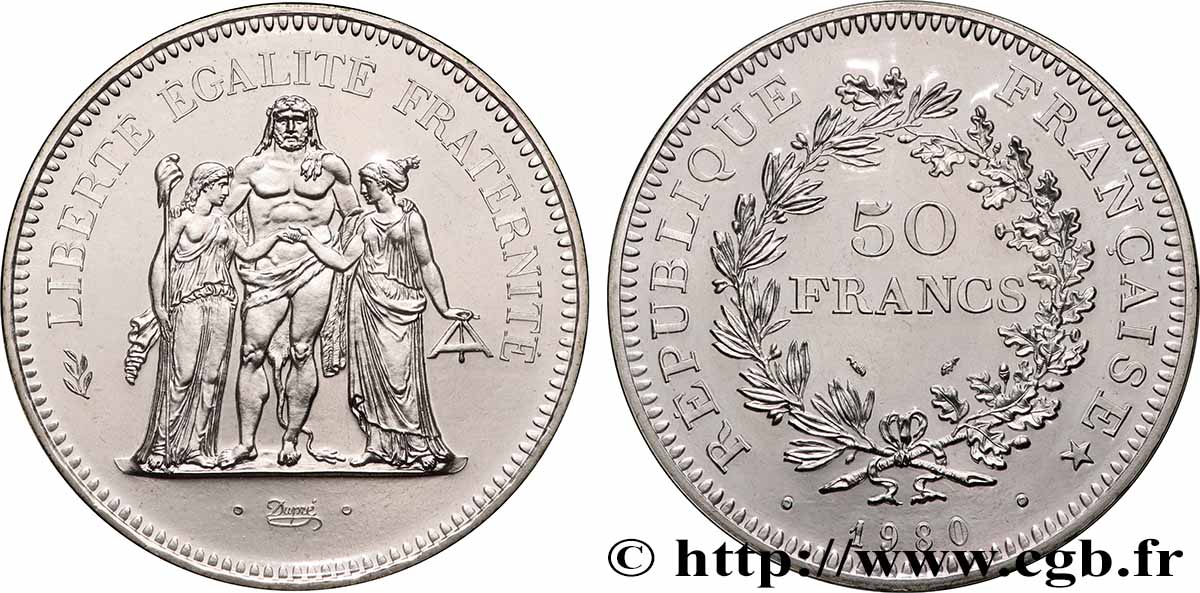 50 francs Hercule 1980 F.427/8 FDC