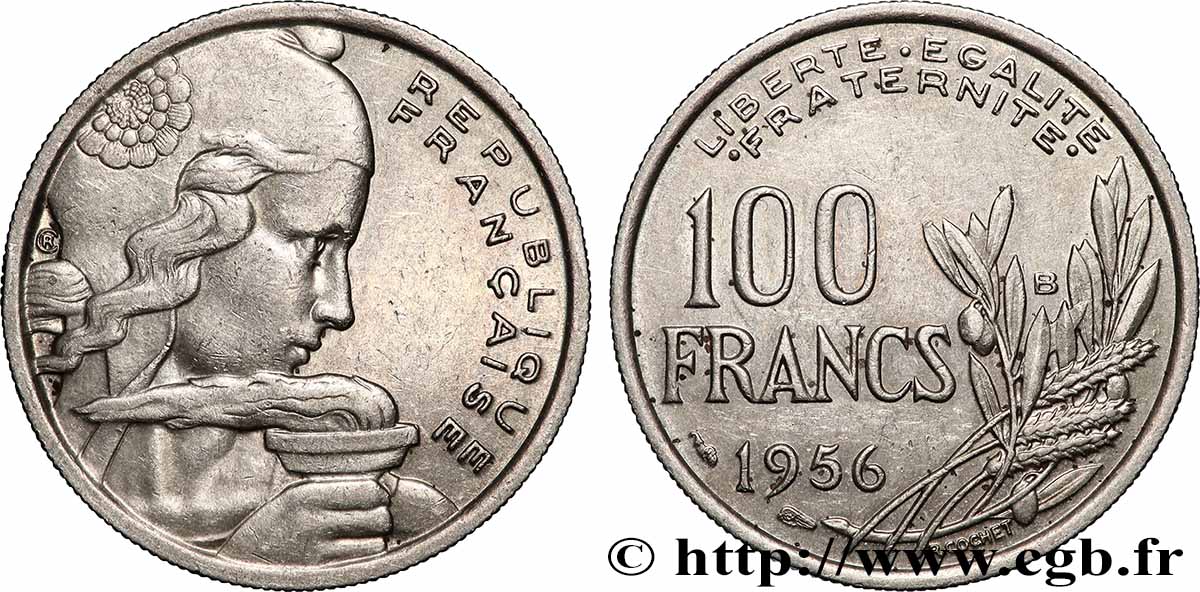 100 francs Cochet 1956 Beaumont-le-Roger F.450/9 TTB