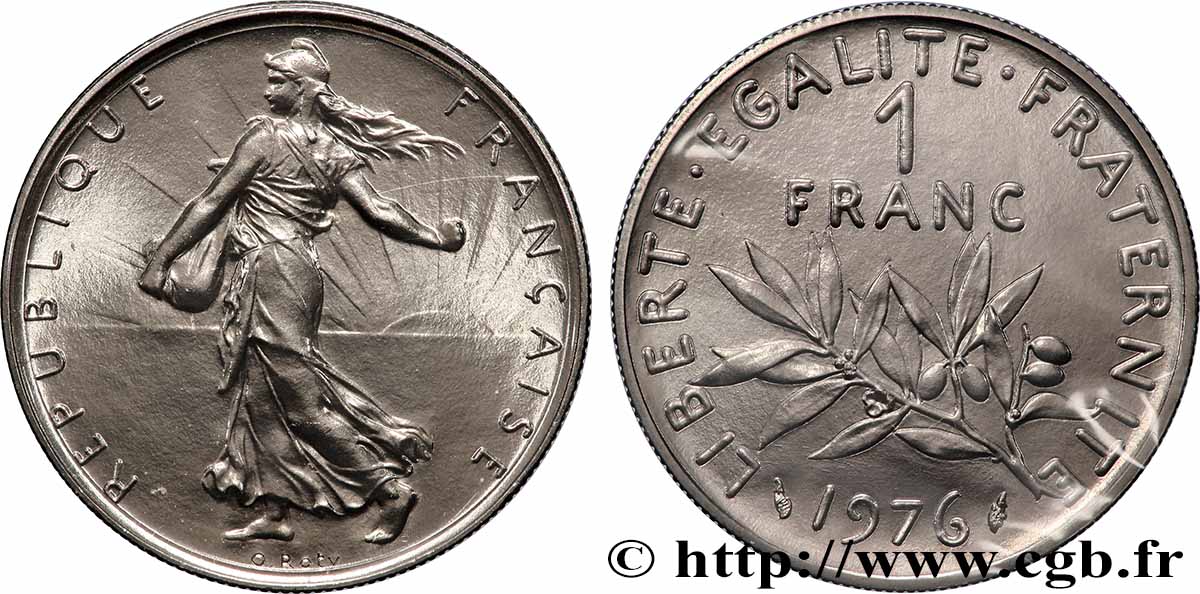 1 franc Semeuse, nickel 1976 Pessac F.226/21 FDC