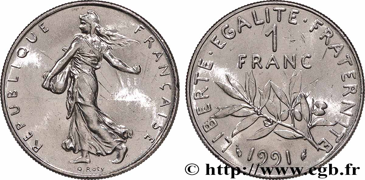 1 franc Semeuse, nickel 1991 Pessac F.226/36 ST