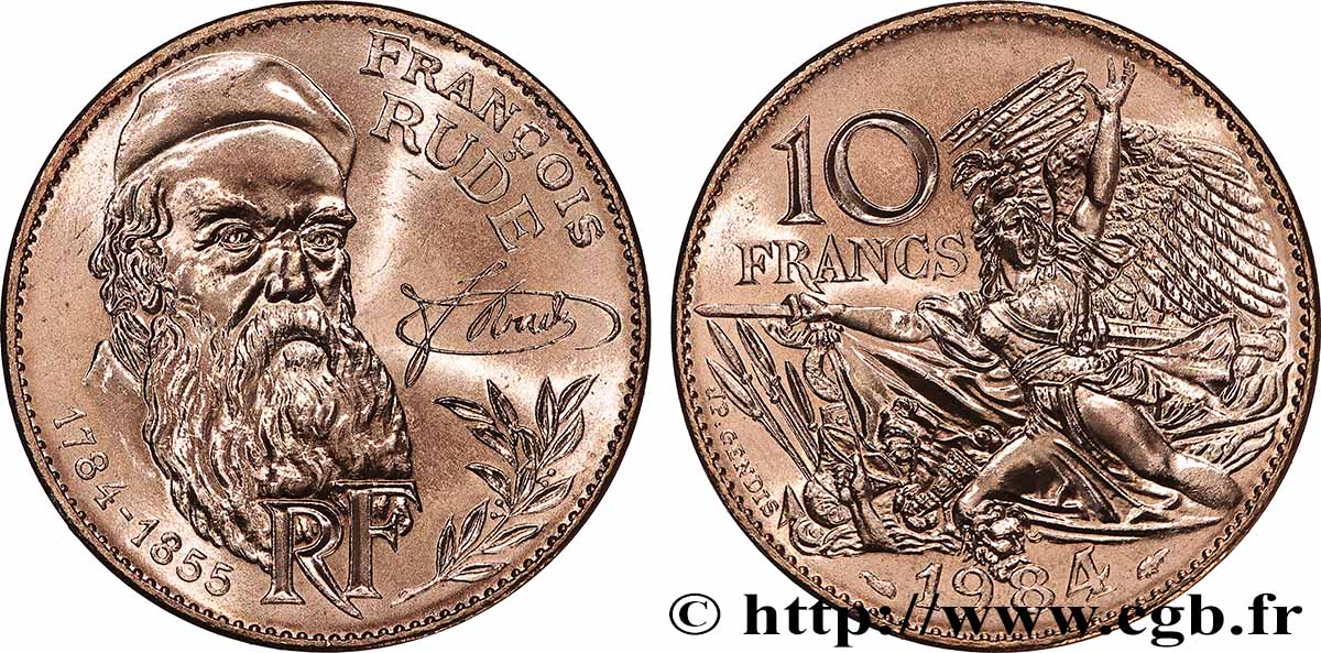 10 francs François Rude 1984 F.369/2 SPL