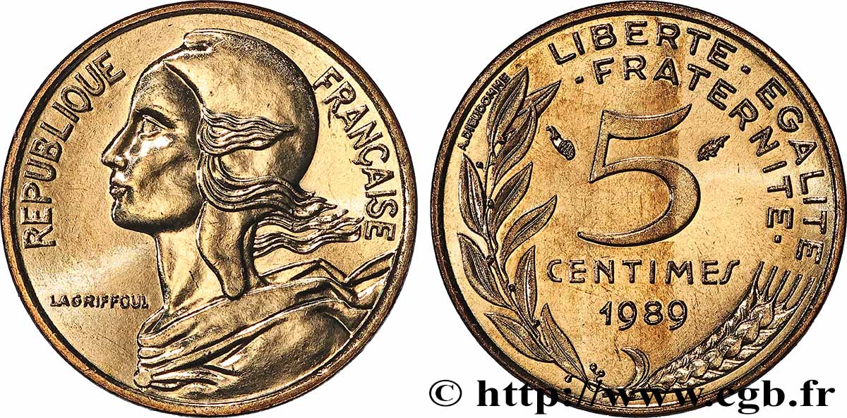 5 centimes Marianne 1989 Pessac F.125/25 FDC