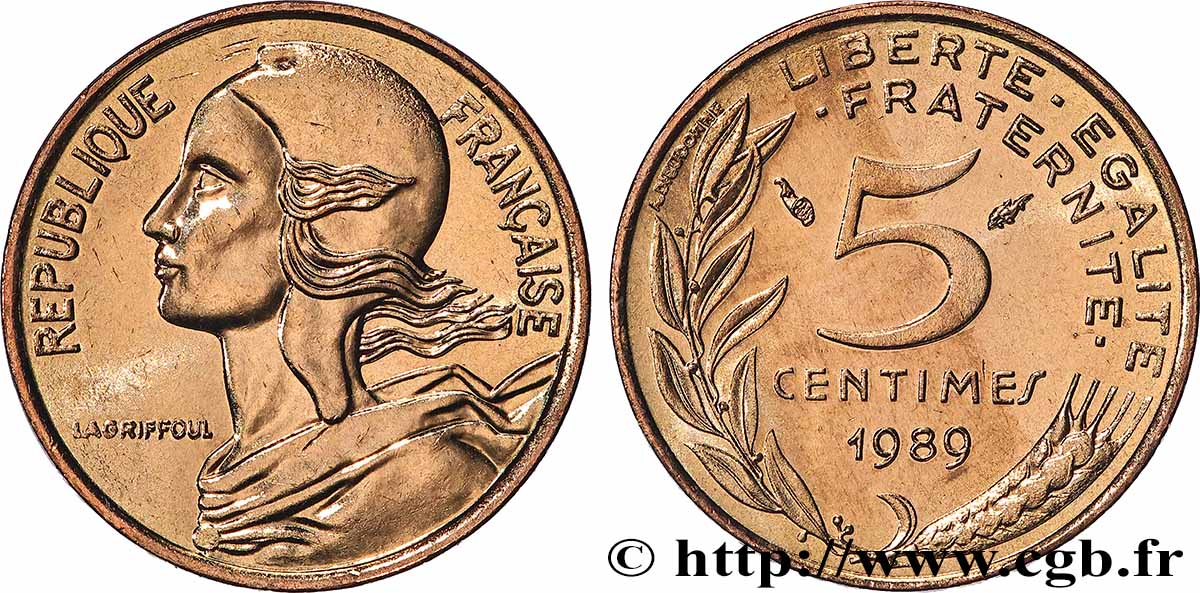 5 centimes Marianne 1989 Pessac F.125/25 FDC