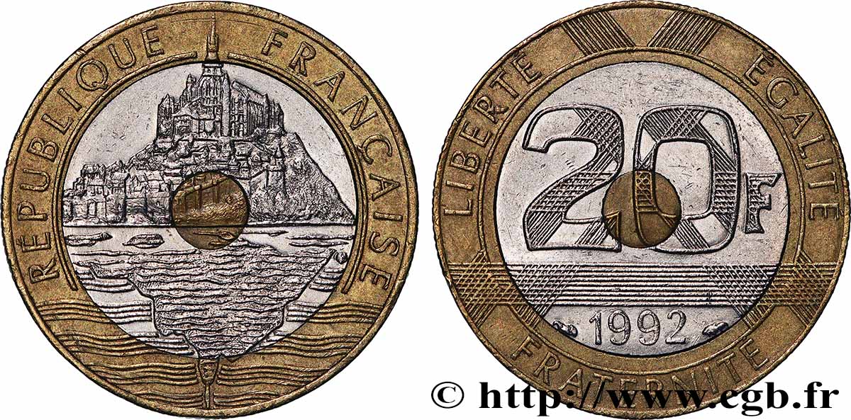 20 francs Mont Saint-Michel 1992 Pessac F.403/5 TTB+
