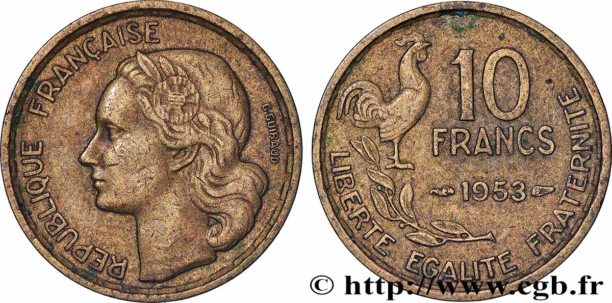 10 francs Guiraud 1953 F.363/8 AU
