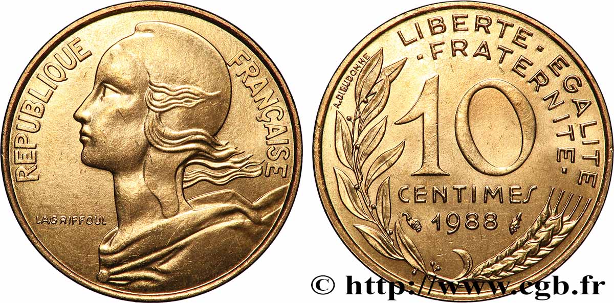 10 centimes Marianne 1988 Pessac F.144/28 fST