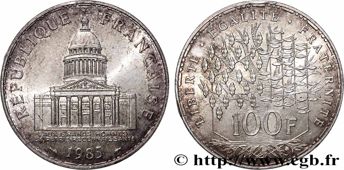 100 francs Panthéon 1985 F.451/5 SUP+