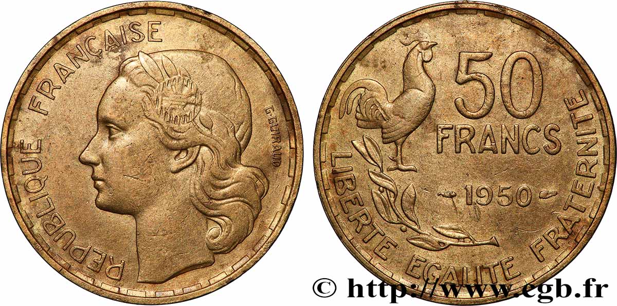50 francs Guiraud 1950 F.425/3 TTB+
