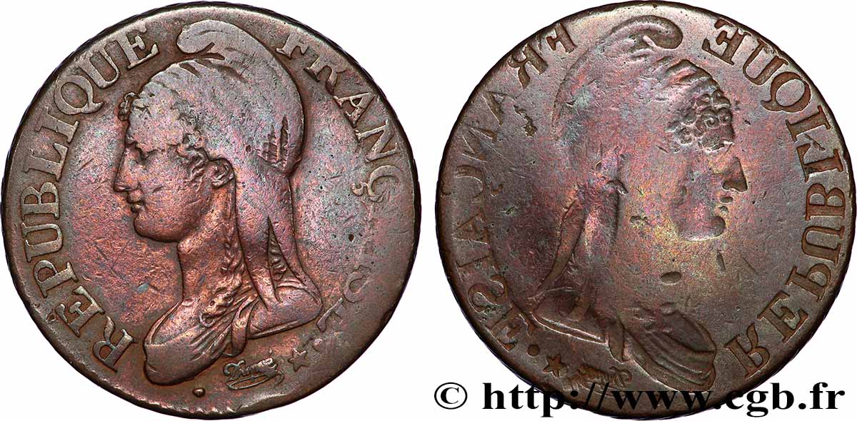 Cinq centimes Dupré, grand module, incuse du droit n.d. - F.115/- MB