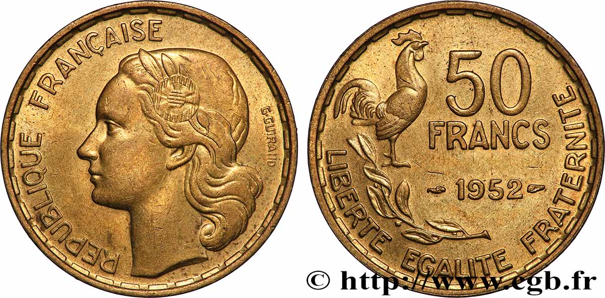 50 francs Guiraud 1952 F.425/8 SUP