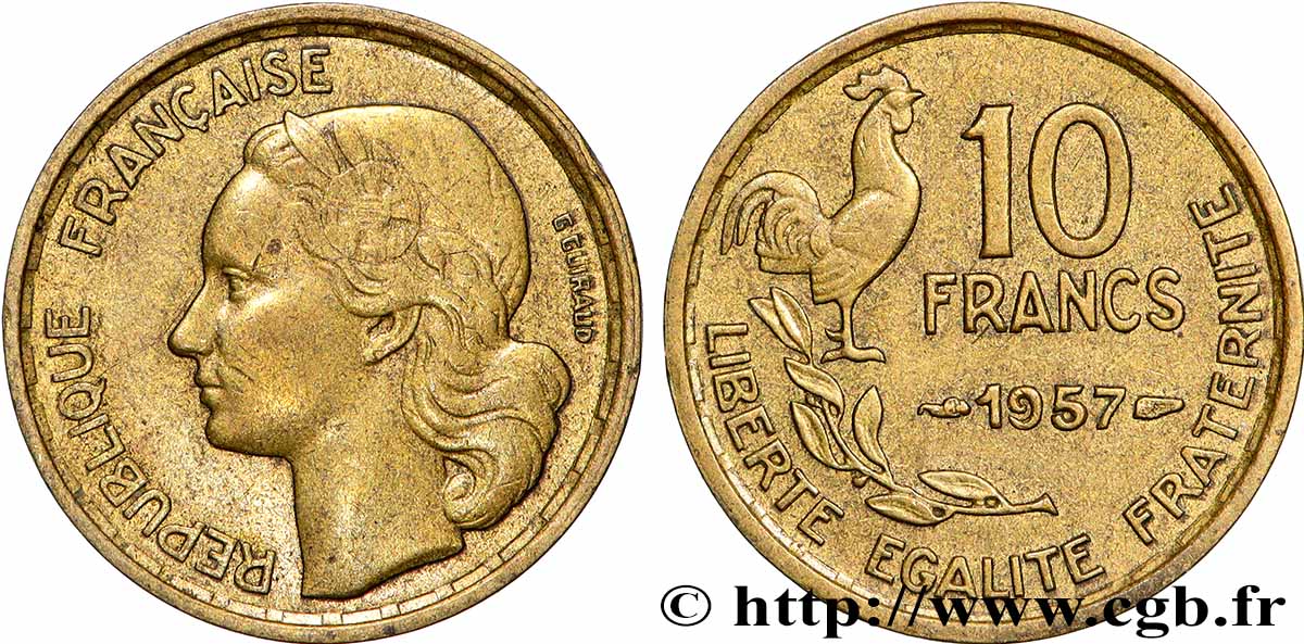 10 francs Guiraud 1957 F.363/13 AU