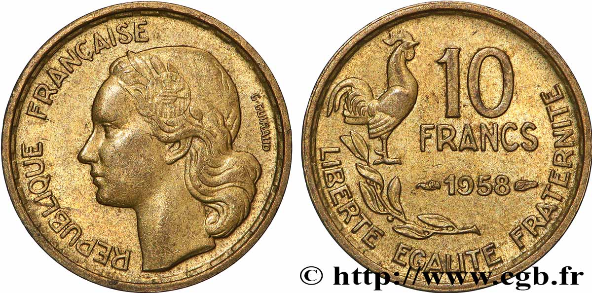 10 francs Guiraud 1958 F.363/14 TTB+